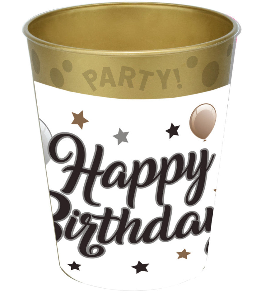 Geburtstag Milestone Happy Birthday Micro Premium Plastikbecher 250 ml