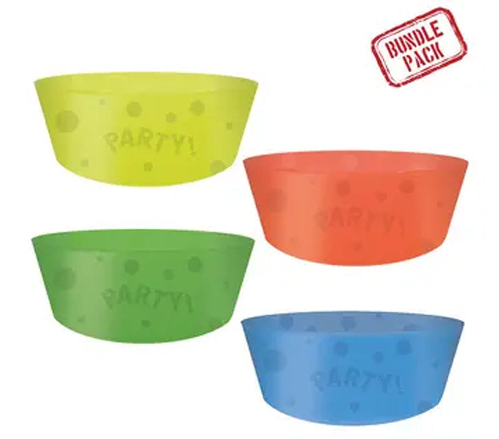 Farbe halbtransparenter Kunststoff-Tiefteller, 4er-Set, 12 cm