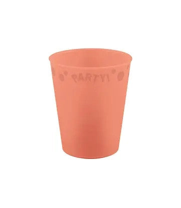 Party Pastel Salmon Lachsfarbener Micro-Premium-Kunststoffbecher 250 ml