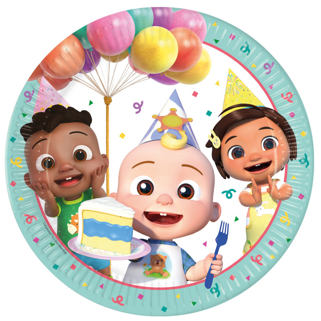 Cocomelon Birthday Pappteller 8er-Set, 23 cm, FSC