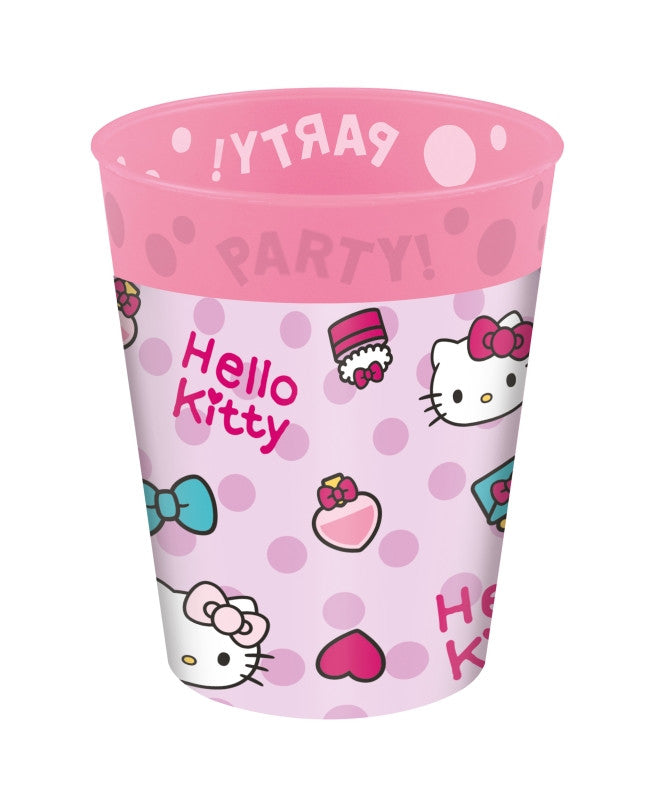 Hello Kitty Fashion Mikro-Premium-Kunststoffbecher-Set 4 Stk. 250 ml