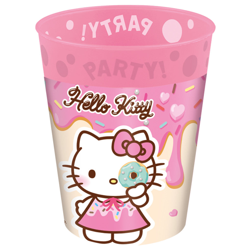 Hello Kitty Kuromi micro premium Kunststoffbecher-Set 4 Stück 250 ml