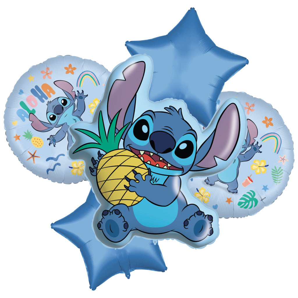 Disney Lilo und Stitch Pineapple Folienballon-Set, 5 Stück