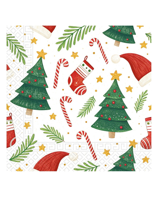 Weihnachten Ornaments i Serviette 20 Stück 33x33 cm