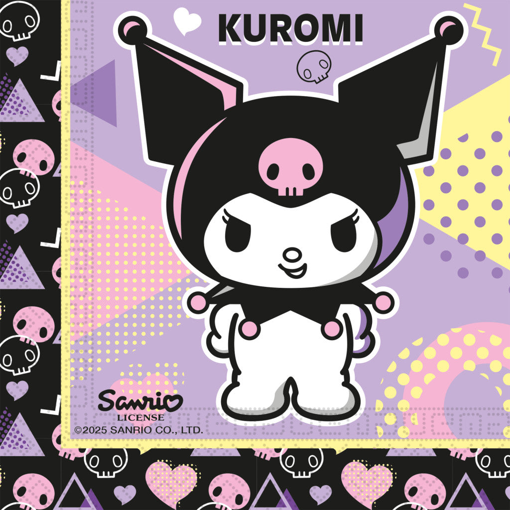 Hello Kitty Kuromi Pop Art Servietten 20er Pack 33x33 cm FSC