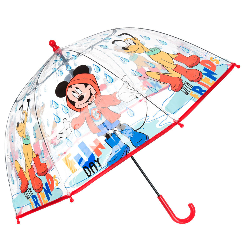 Disney Mickey  Fun Day Kinder transparenter Regenschirm Ø72 cm