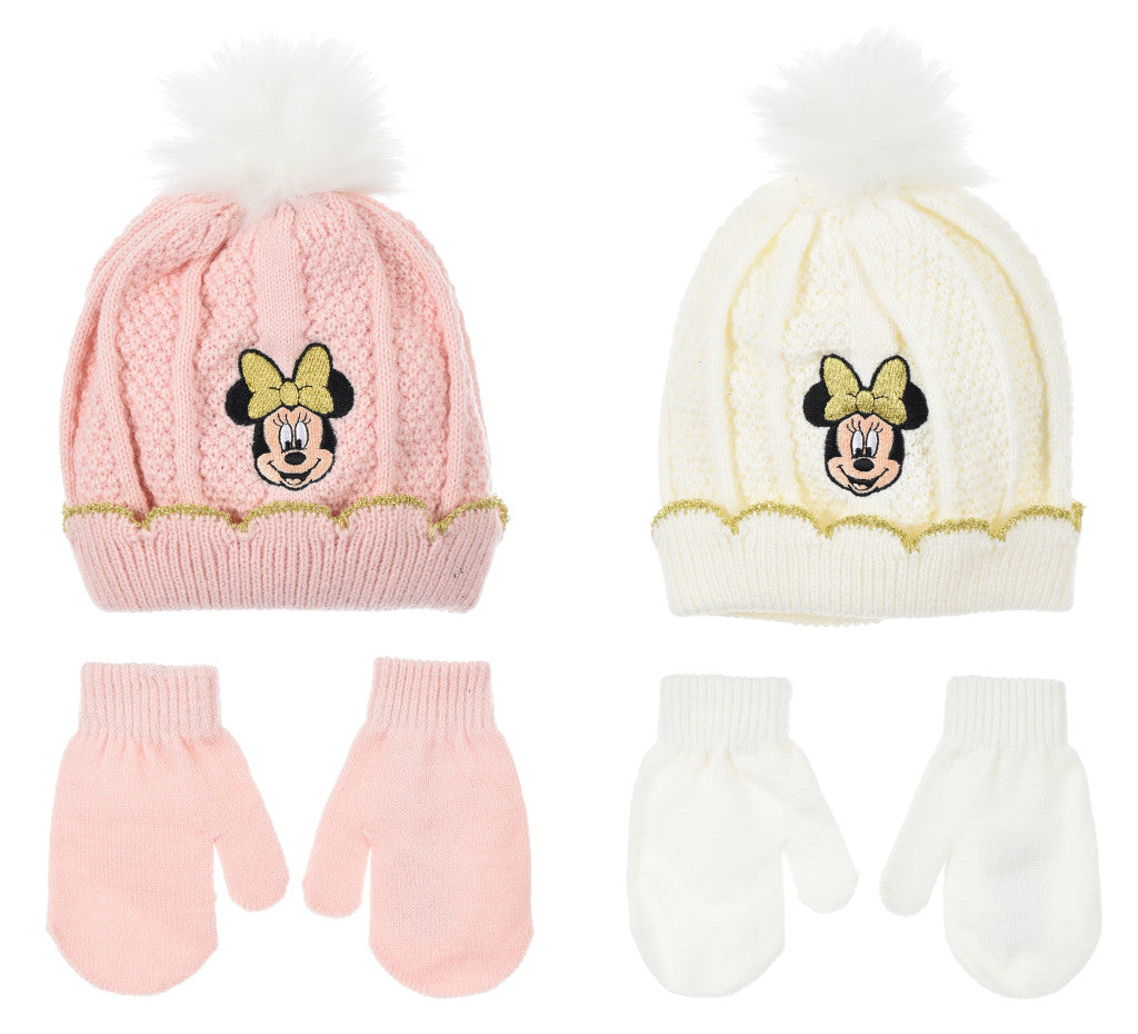 Disney Minnie Smile Baby-Mütze + Handschuh-Set 48-50 cm