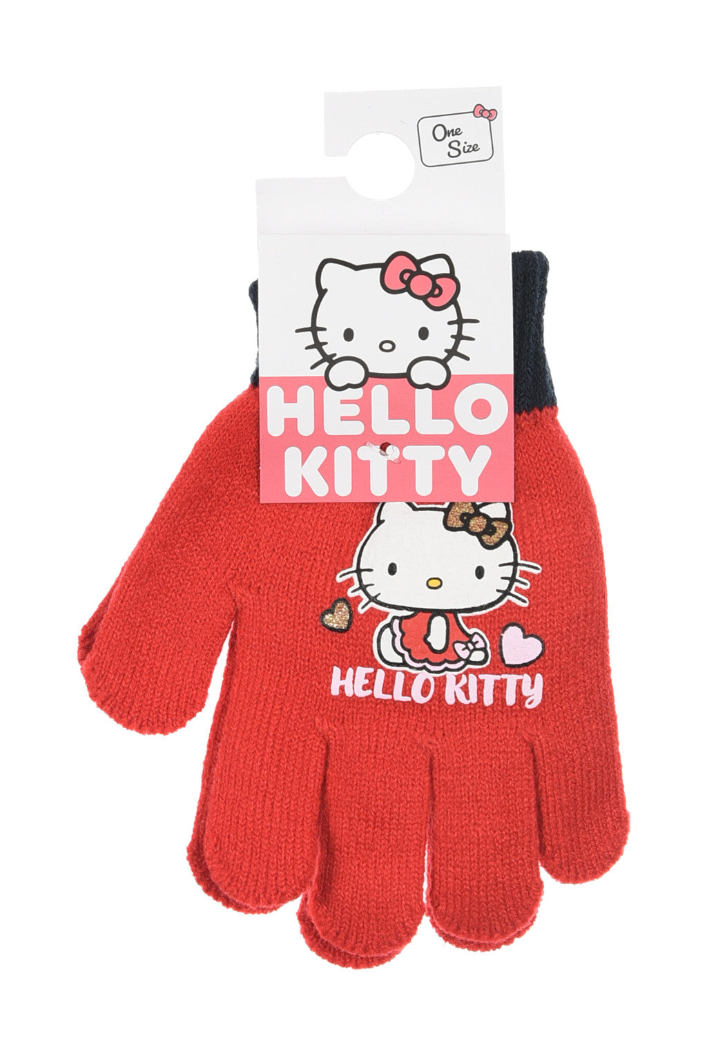 Hello Kitty Golden Bow Red Kinderhandschuhe