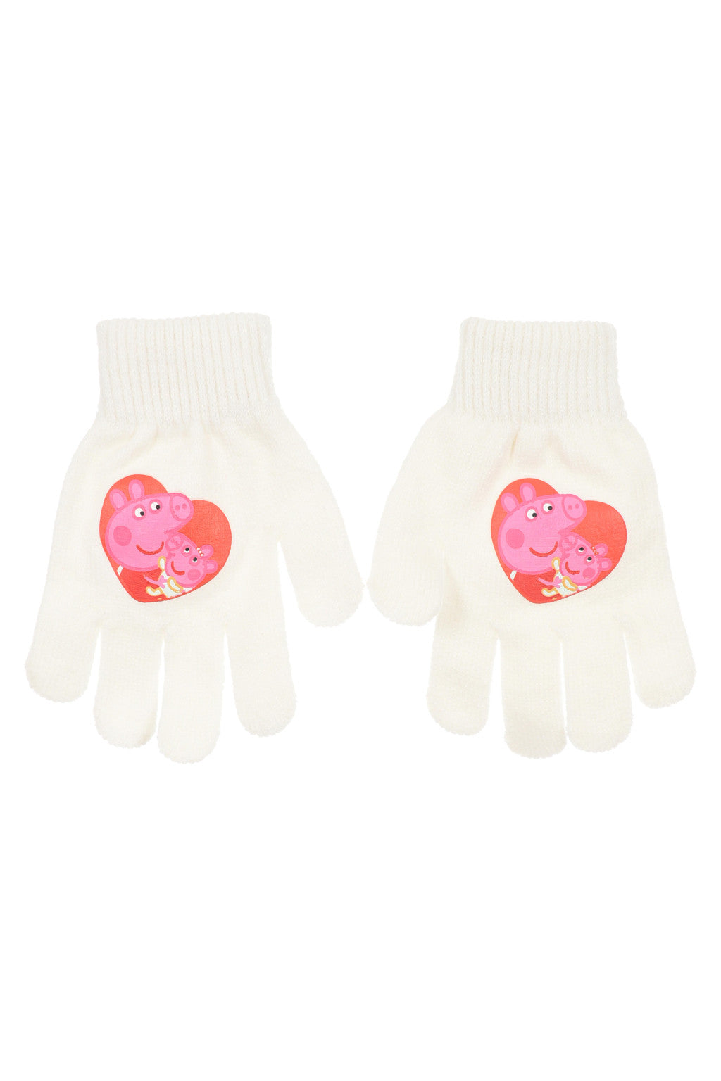 Peppa Wutz White Hearts White Heart Kinderhandschuhe