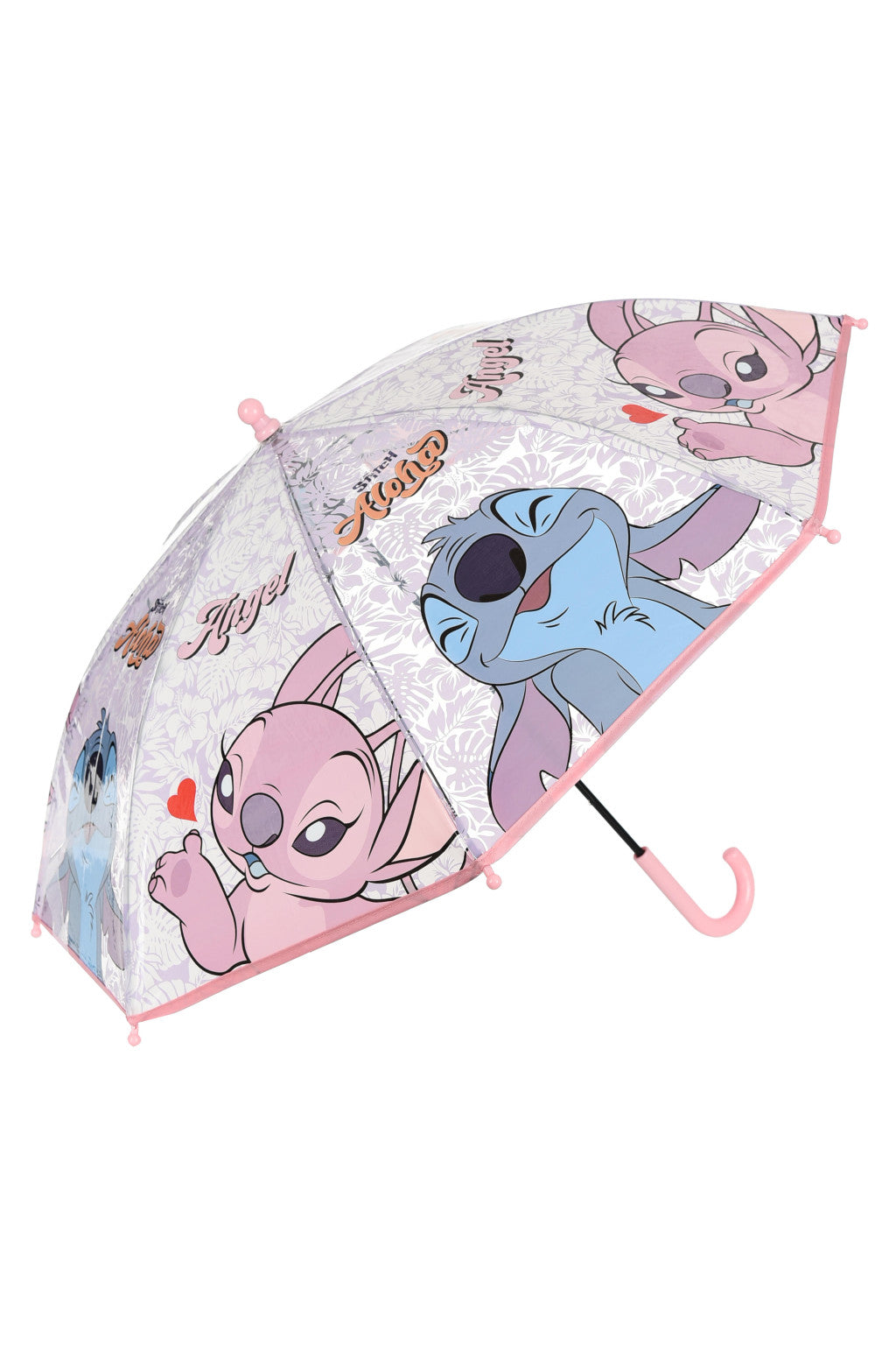 Disney Lilo und Stitch Aloha Angel Kinder transparenter Regenschirm Ø72 cm