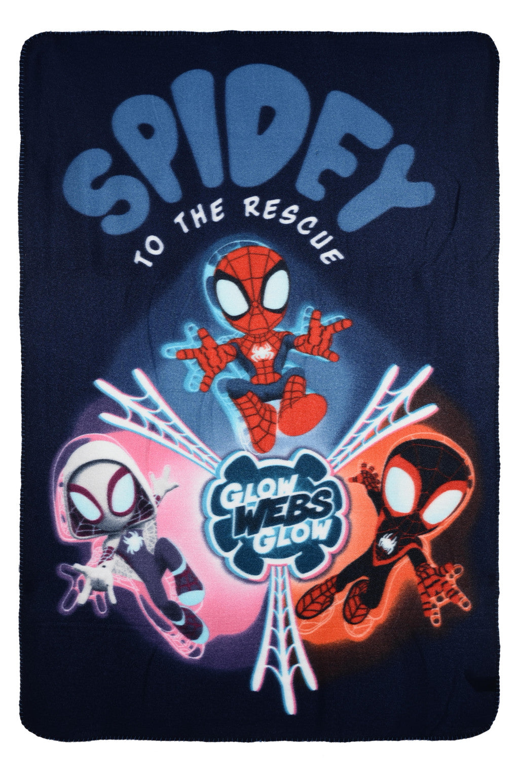 Spiderman Glow Webs Polar Fleece Decke 100x150cm