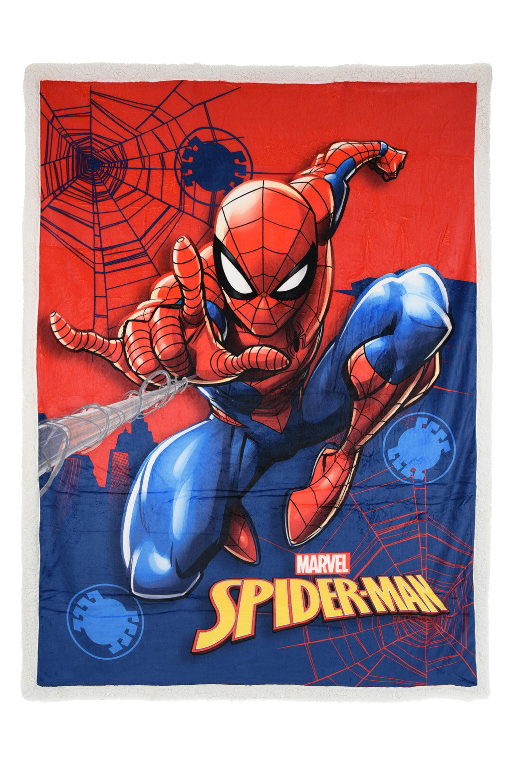 Spiderman Action Sherpa-Decke 140x190 cm