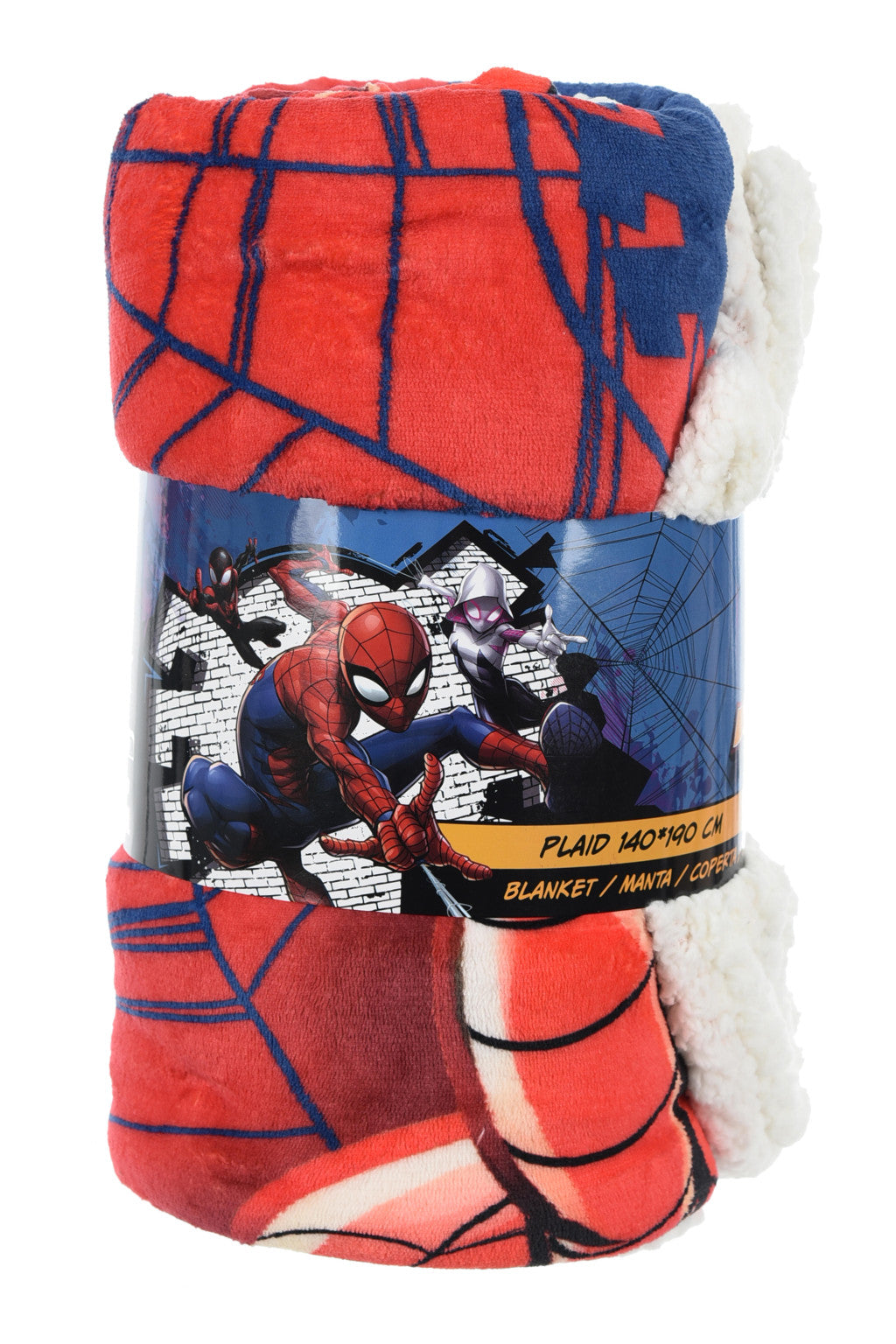 Spiderman Action Sherpa-Decke 140x190 cm