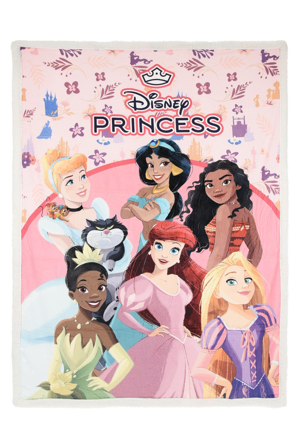 Disney Prinzessin Floral Fantasy Sherpa Decke 140x190 cm