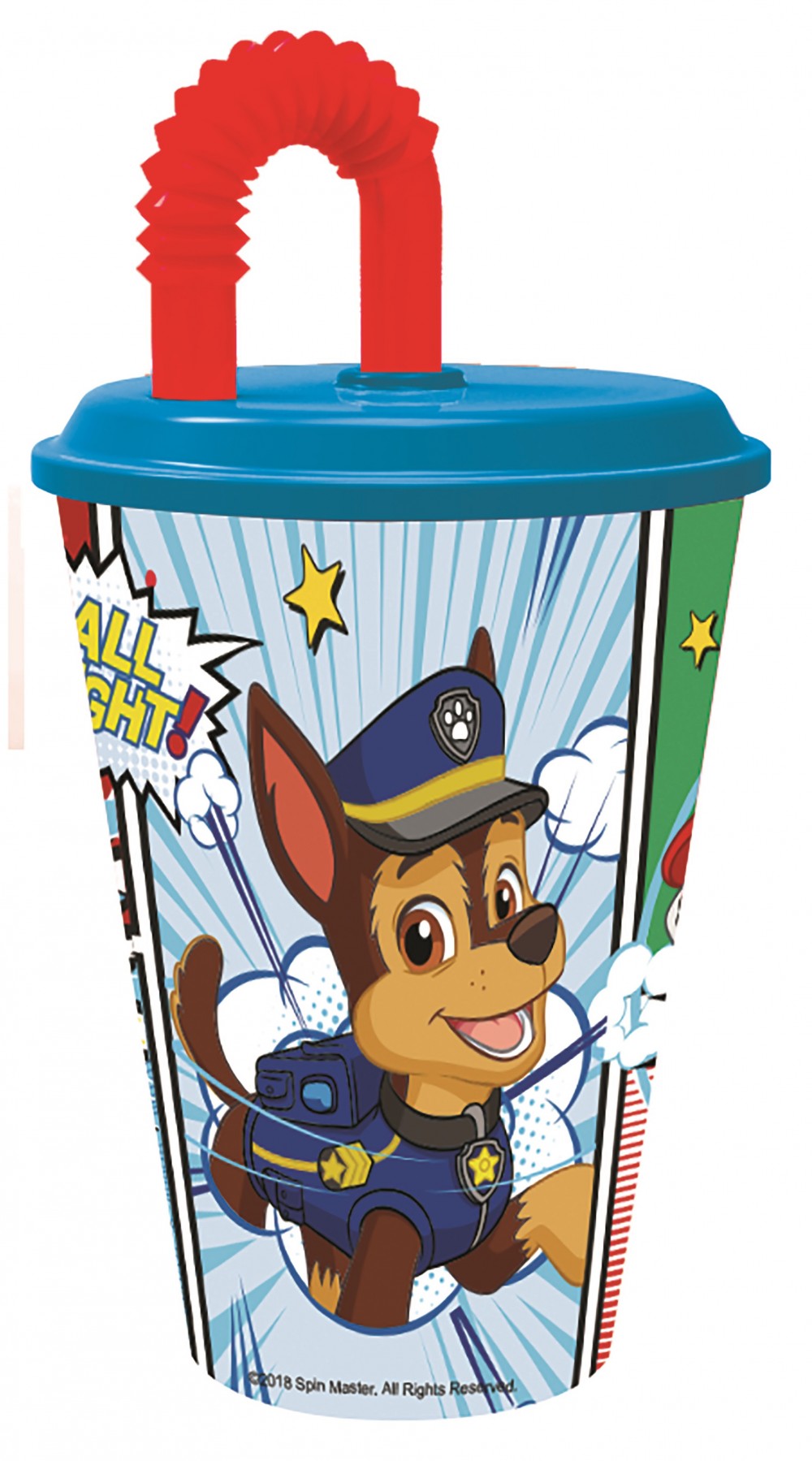 Paw Patrol Comic Strohhalmbecher, Kunststoff 430 ml