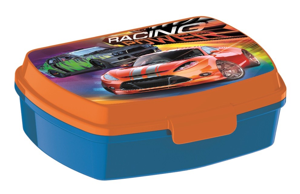 Racing Power funny Kunststoff-Sandwichbox