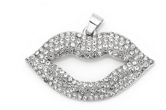 Anhänger für Halskette Vario Schmuck Strass Lips