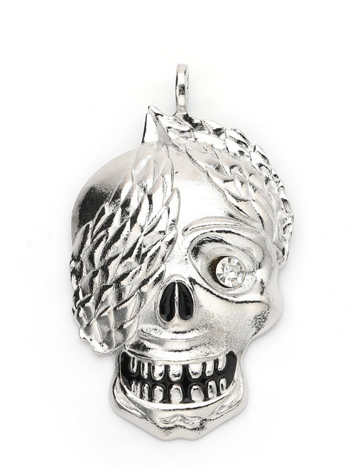 Anhänger für Halskette Vario Schmuck Totekopf Skull Flügel 5cm