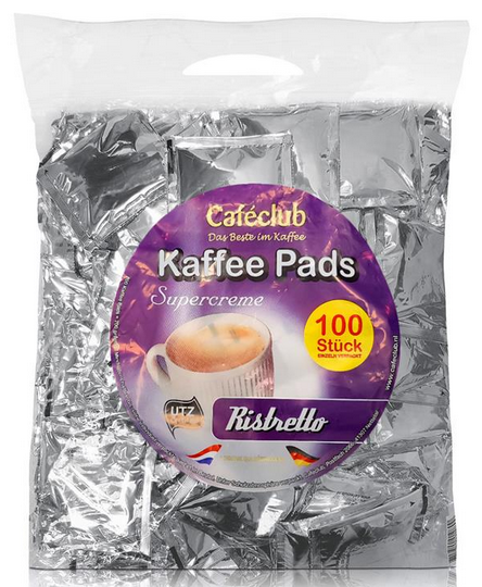 Caféclub Kaffee Pads Ristretto Supercreme 100x7g