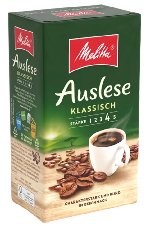 Kaffee Melitta Cafe Auslese Klassisch gemahlener Kaffee, 500g