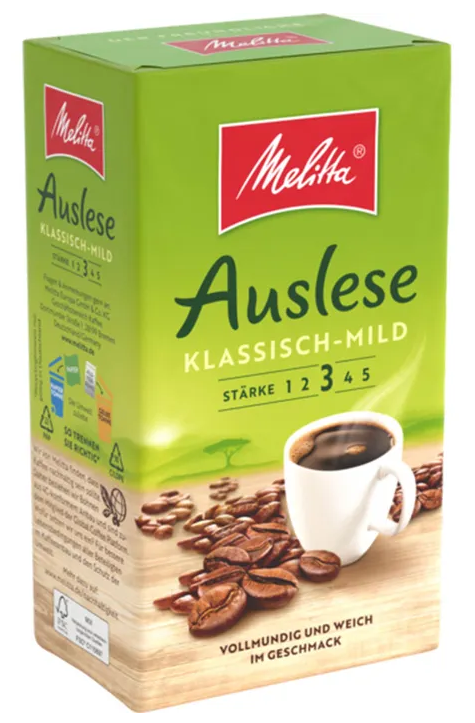 Kaffee Melitta Cafe Auslese Klassisch Mild gemahlener Kaffee, 500g