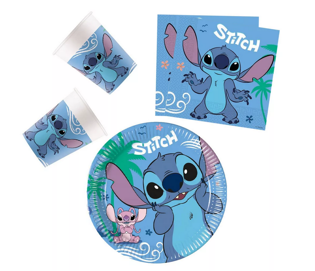 Disney Lilo und Stitch Angel Partyset 36 Stk mit 20 cm Teller