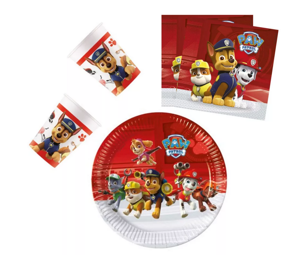 Paw Patrol Ready For Action Party-Set 36 Stk mit 23 cm Teller