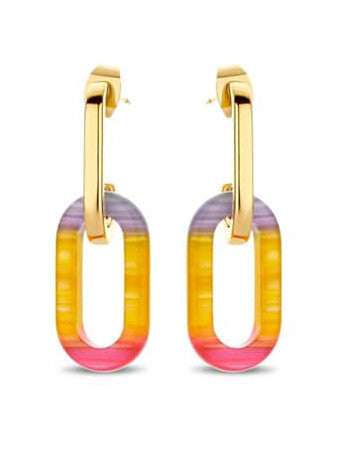 Victoria Goldfarbene bunte Ohrringe