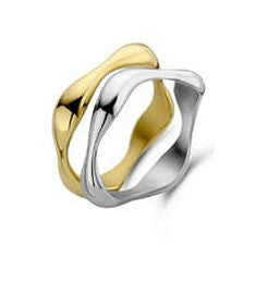Victoria Gold- und Silberfarbener 2er-Ring Set