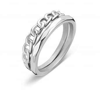 Victoria Silberfarbener Ringset