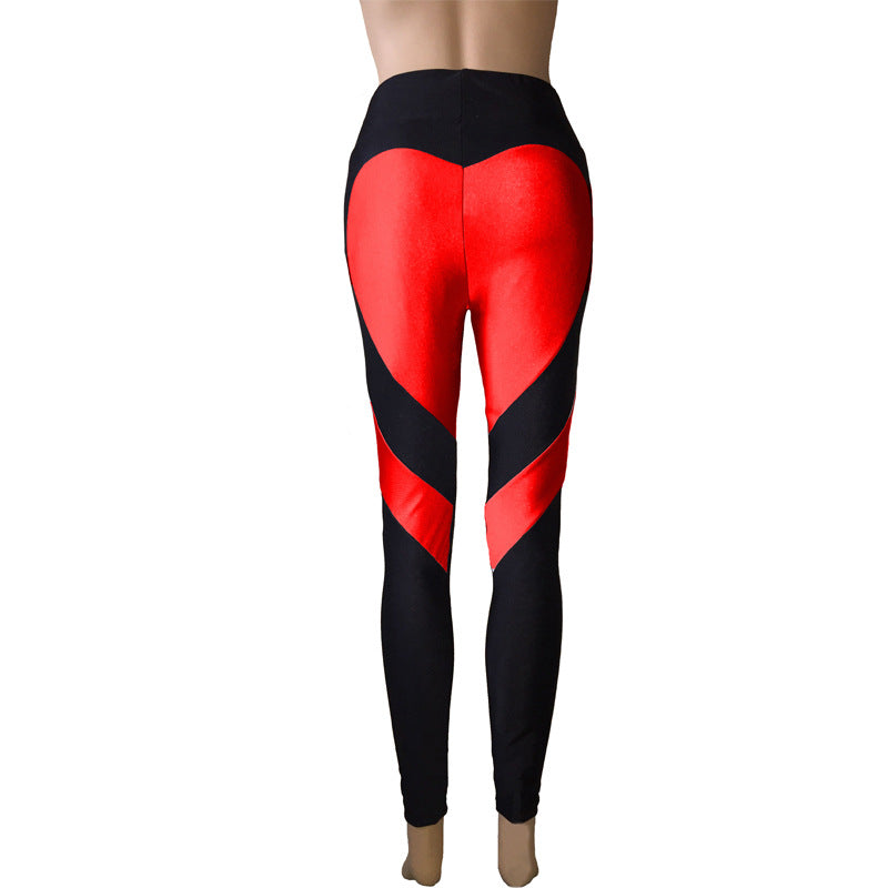 Leggings mit Herzmuster und formgebendem Patchwork-Design für einen straffenden Po – mit hervorragender Dehnbarkeiten