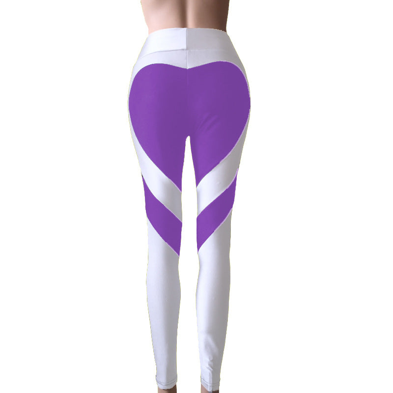 Leggings mit Herzmuster und formgebendem Patchwork-Design für einen straffenden Po – mit hervorragender Dehnbarkeiten